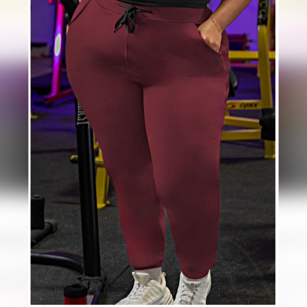 NWT Pop Fit Burgundy Joggers